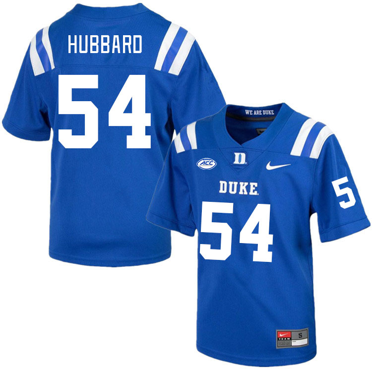Men #54 Ethan Hubbard Duke Blue Devils College Football Jerseys Stitched Sale-Royal